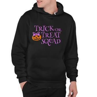 Trick Or Treat Squad Pumpkin Halloween Quote Hoodie - Monsterry