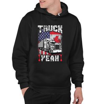 Truck Yeah Canada Flag American Flag Freedom Convoy Hoodie - Monsterry