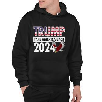 Trump Take America Back 2024 Usa Flag Eagle Hoodie - Monsterry CA
