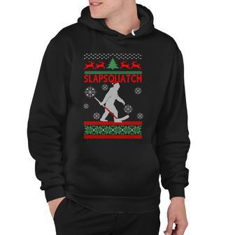 Ugly Christmas Sweater Hockey Sasquatch Hoodie - Monsterry AU