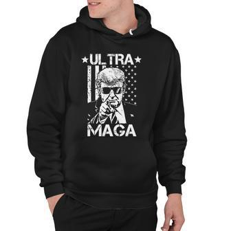 Ultra Maga Donald Trump Usa Flag Hoodie - Monsterry AU