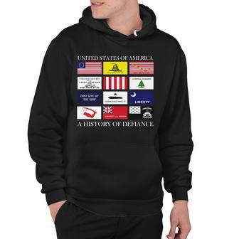 United States Of America A History Of Defiance Hoodie - Monsterry