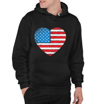 Us American Flag Heart For Independence Day On 4Th Of July Hoodie - Monsterry