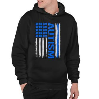 Usa Autism Awareness Puzzle Flag Hoodie - Monsterry