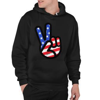 Usa Peace Sign Hoodie - Monsterry CA