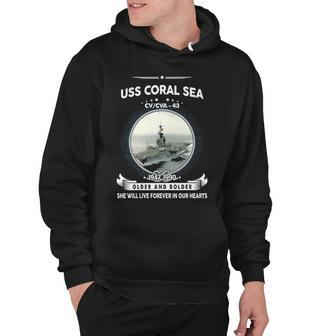 Uss Coral Sea Cv 43 Front Style Hoodie - Monsterry