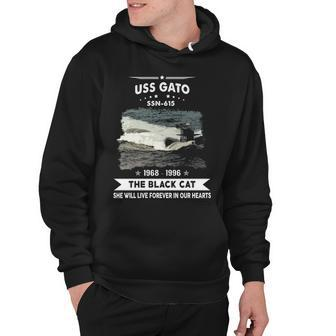 Uss Gato Ssn 615 - The Black Cat Hoodie - Monsterry CA