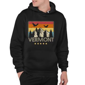 Vermont Retro Mountain Eagle Tshirt Hoodie - Monsterry UK