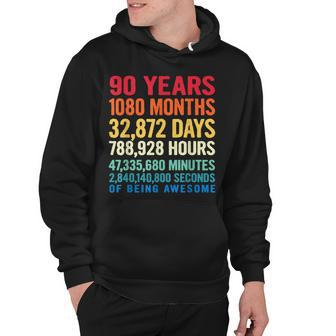 Vintage 90 Years Of Being Awesome Unique 90Th Birthday Gifts Hoodie - Seseable