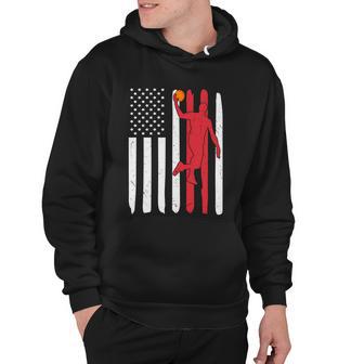 Vintage American Flag American Basketball League Basketball Player Hoodie - Monsterry CA