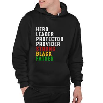 Vintage Fathers Day Strong African American Black Hoodie - Monsterry