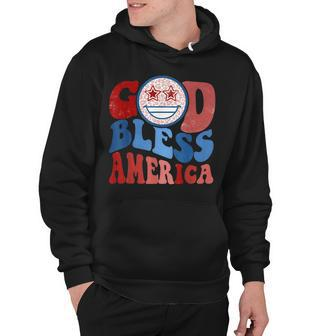 Vintage God Bless America Leopard 4Th Of July Patriotic Day Hoodie - Seseable