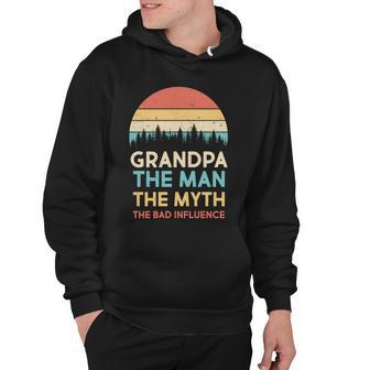 Vintage Grandpa Man Myth The Bad Influence Tshirt Hoodie - Monsterry UK