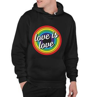 Vintage Love Is Love Rainbow Pride Month Hoodie - Monsterry