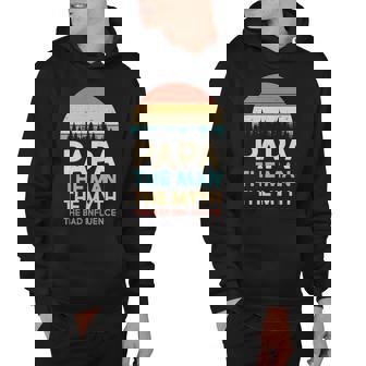Vintage Papa Man Myth The Bad Influence Hoodie - Thegiftio UK
