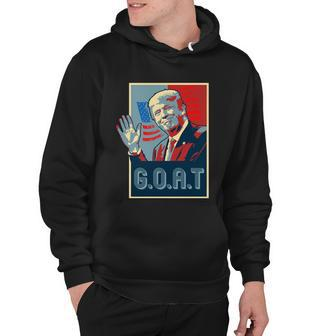 Vintage Pop Art Usa Flag Gift Goat Gift Donald Trump Great Gift Hoodie - Monsterry DE
