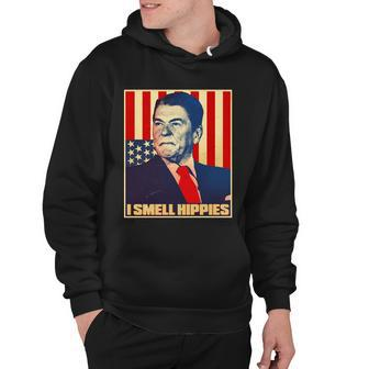 Vintage President Reagan I Smell Hippies Hoodie - Monsterry DE
