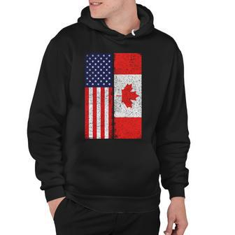 Vintage Usa Canadian Flag Hoodie - Monsterry