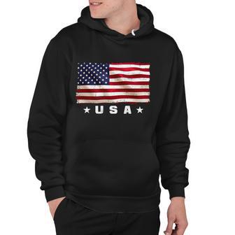 Vintage Worn Usa Flag V2 Hoodie - Monsterry