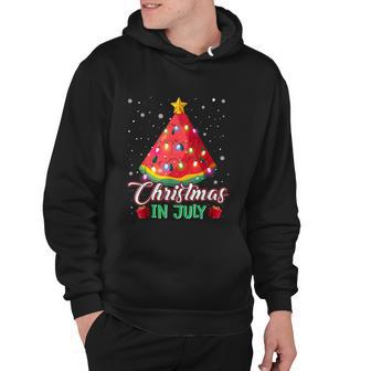 Watermelon Christmas Tree Christmas In July Summer Vacation Hoodie - Monsterry DE