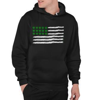 Weed American Flag Tshirt Hoodie - Monsterry UK