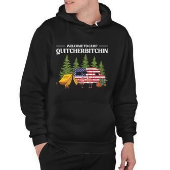 Welcome To Camp Quitcherbitchin Flamingo Graphic 4Th Of July Plus Size Shirt Hoodie - Monsterry