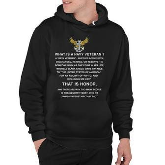 What Is A Navy Veteran For Her Hoodie - Monsterry UK
