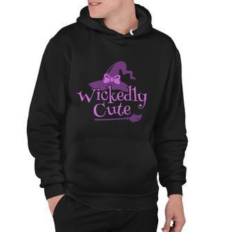 Wickedly Cute Witch Hat Halloween Quote Hoodie - Monsterry