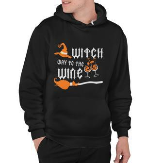 Witch Way To The Wine Halloween Quote V2 Hoodie - Monsterry CA