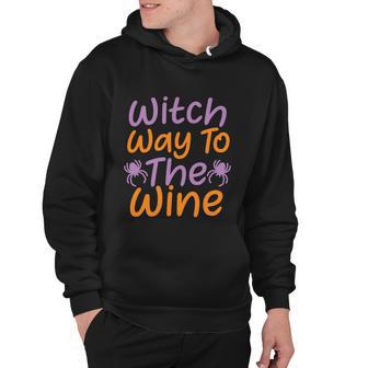 Witch Way To The Wine Halloween Quote V4 Hoodie - Monsterry CA