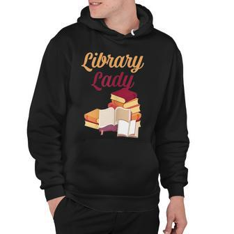 Women Funny Library Lady Librarian Books Lovers Hoodie - Thegiftio UK