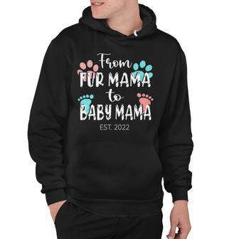 Womens Mothers Day Paw Print Fur Mama To Baby Mama Hoodie - Thegiftio UK