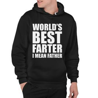 Worlds Best Farter I Mean Father Funny Dad Logo Hoodie - Monsterry UK