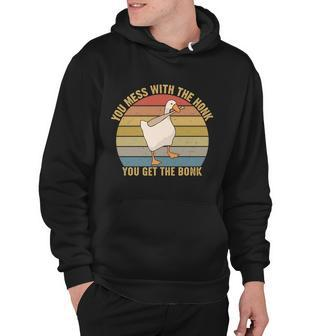 You Mess With The Honk You Get The Bonk Funny Retro Vintage Goose Tshirt Hoodie - Monsterry AU