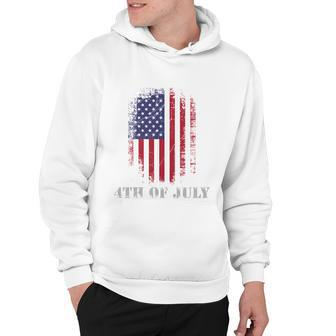 4Th Of July Usa Flag Vintage Distressed Independence Day Great Gift Hoodie - Monsterry AU