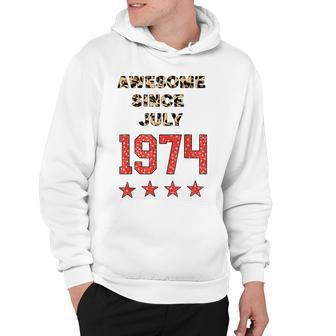 Awesome Since July 1974 Leopard 1974 July Birthday Hoodie | Seseable UK