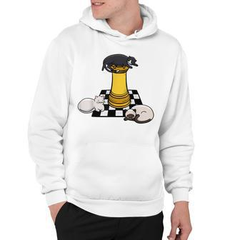 Cute Chess Cat T Manga Style For Chess Player Hoodie - Seseable