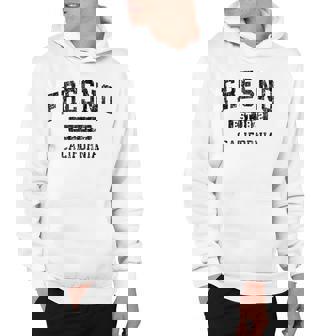 Fresno California Ca Vintage Sports Design Black Design Hoodie | Mazezy