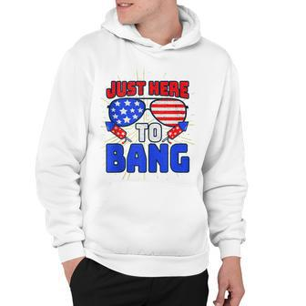 Im Just Here To Bang 4Th Of July Fireworks Fourth Of July Hoodie - Seseable