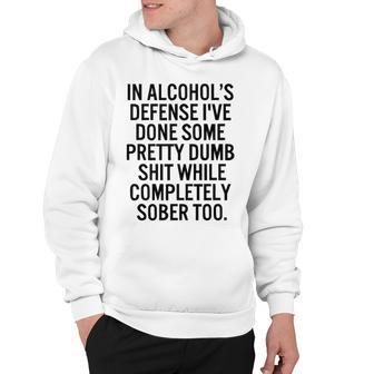 In Alcohols Defense Hoodie - Seseable
