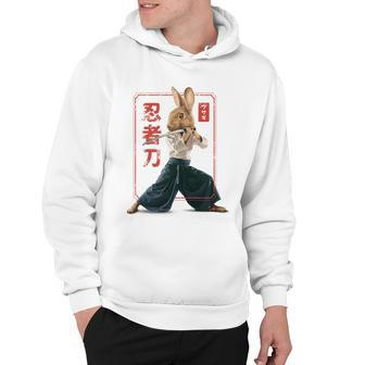 Japanese Ninja Rabbit Hoodie - Monsterry