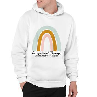 Occupational Therapy Create Motivate Inspire Rainbow Hoodie - Monsterry