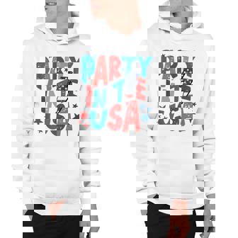 Party In The Usa Funny 4Th Of July American Flag Hoodie - Seseable