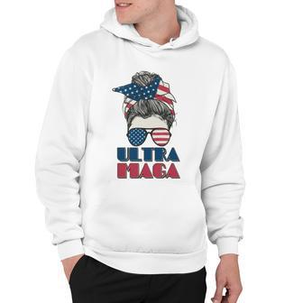 Ultra Maga Hair Bun Woman Hoodie - Monsterry