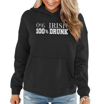 0 Irish 100 Drunk St Patricks Day Graphic Design Printed Casual Daily Basic Women Hoodie