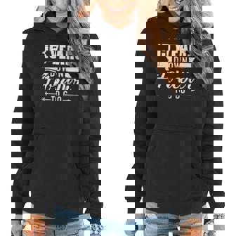 15 Years Down Forever To Go For 15Th Wedding Anniversary Women Hoodie Graphic Print Hooded Sweatshirt - Thegiftio