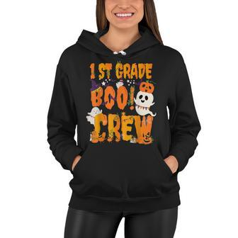 1St Grade Boo Crew Student Teacher Halloween Apparal Women Hoodie - Seseable