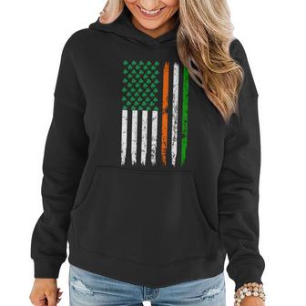 Irish American Flag Ireland Flag St Patricks Day Gift Lucky Funny Gift Women Hoodie