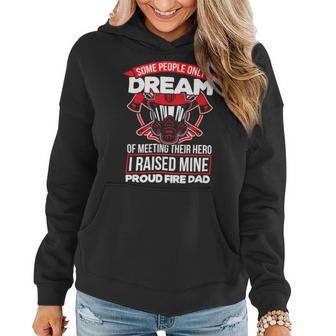 Firefighter Proud Fire Dad Firefighter Dad Of A Fireman Father _ V2 Women Hoodie