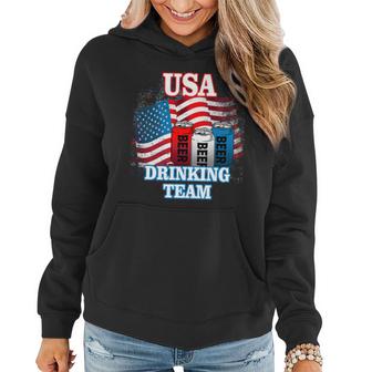 Usa Drinking Team Flag Graphic Design Printed Casual Daily Basic Women Hoodie